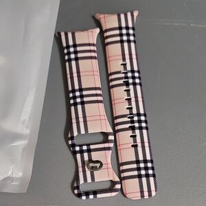 Plaid Watch Band For Samsung Smart Watch! NEW! Silicone. Waterproof